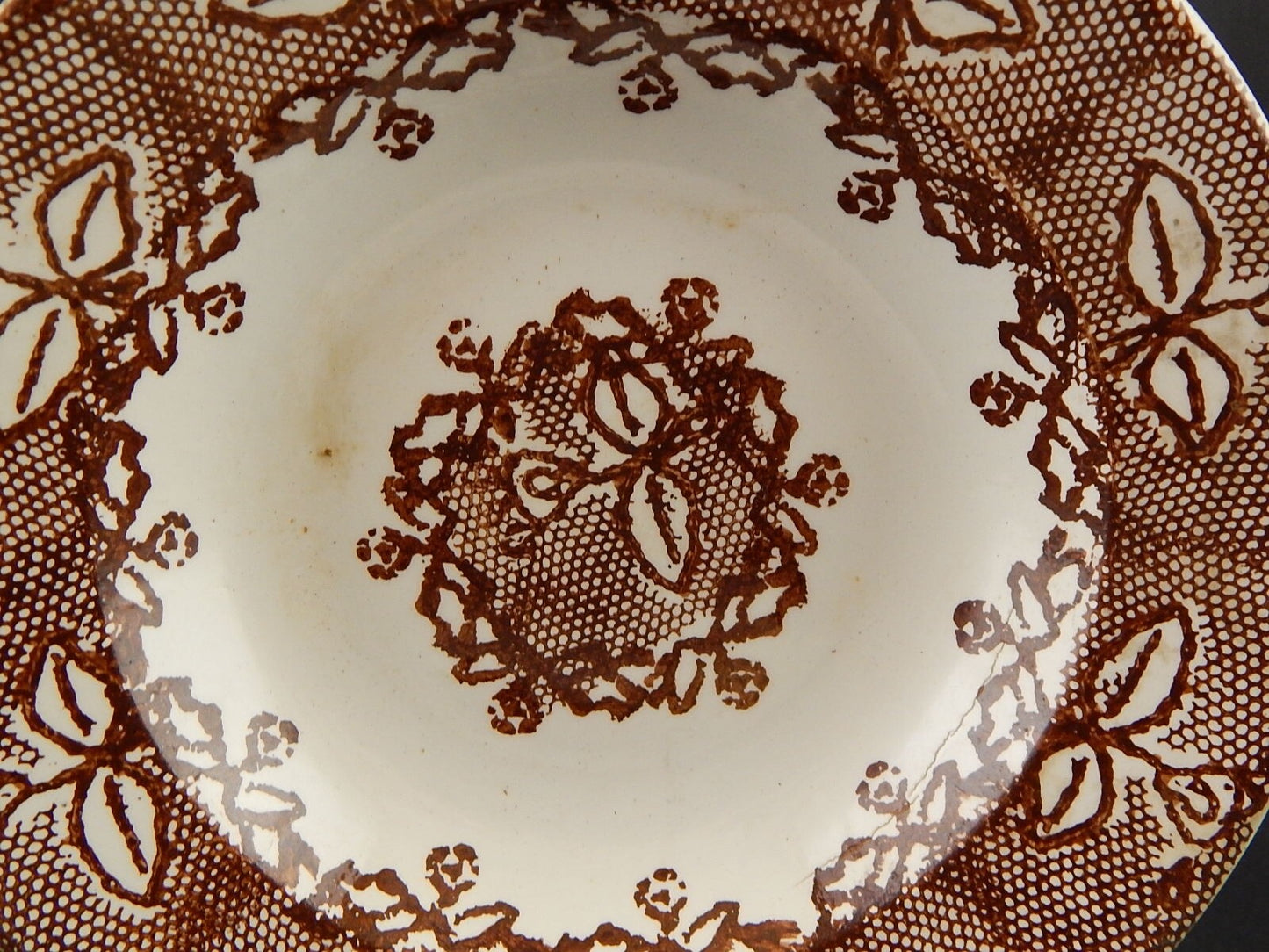 ARTE POVERA ANTICO PIATTO CERAMICA VEDOVA BESIO & FIGLI MONDOVI' DECORATO MANO ¶