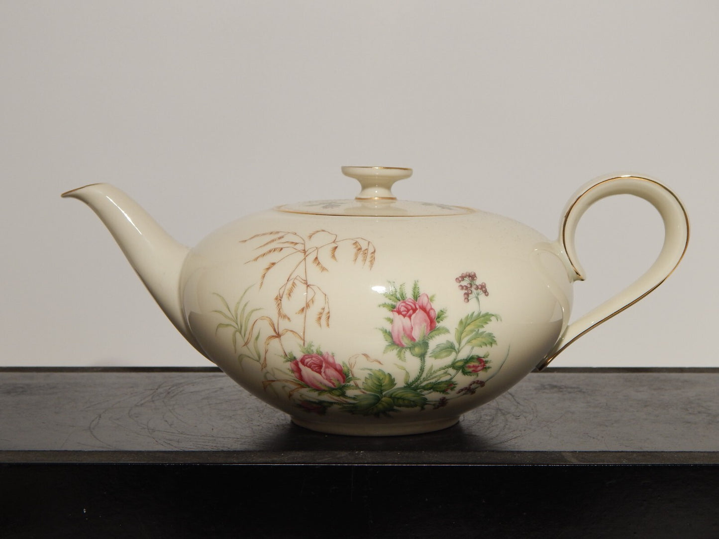 VINTAGE SERVIZIO DA TÈ IMPERO PORCELLANA HEINRICH &CO SELB BAVARIA ROSA CANINA