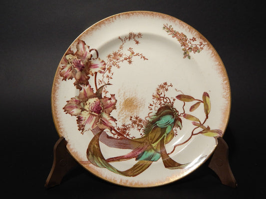 ANTICO ART NOUVEAU PIATTO CERAMICA ALEXANDRIA HOLLINSHEAD&KIRKHAM TUNSTALL X283