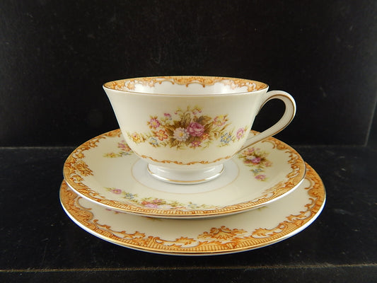 VINTAGE PREZIOSO TRIO PORCELLANA TAZZA TÈ SVOTO CHINA JAPAN