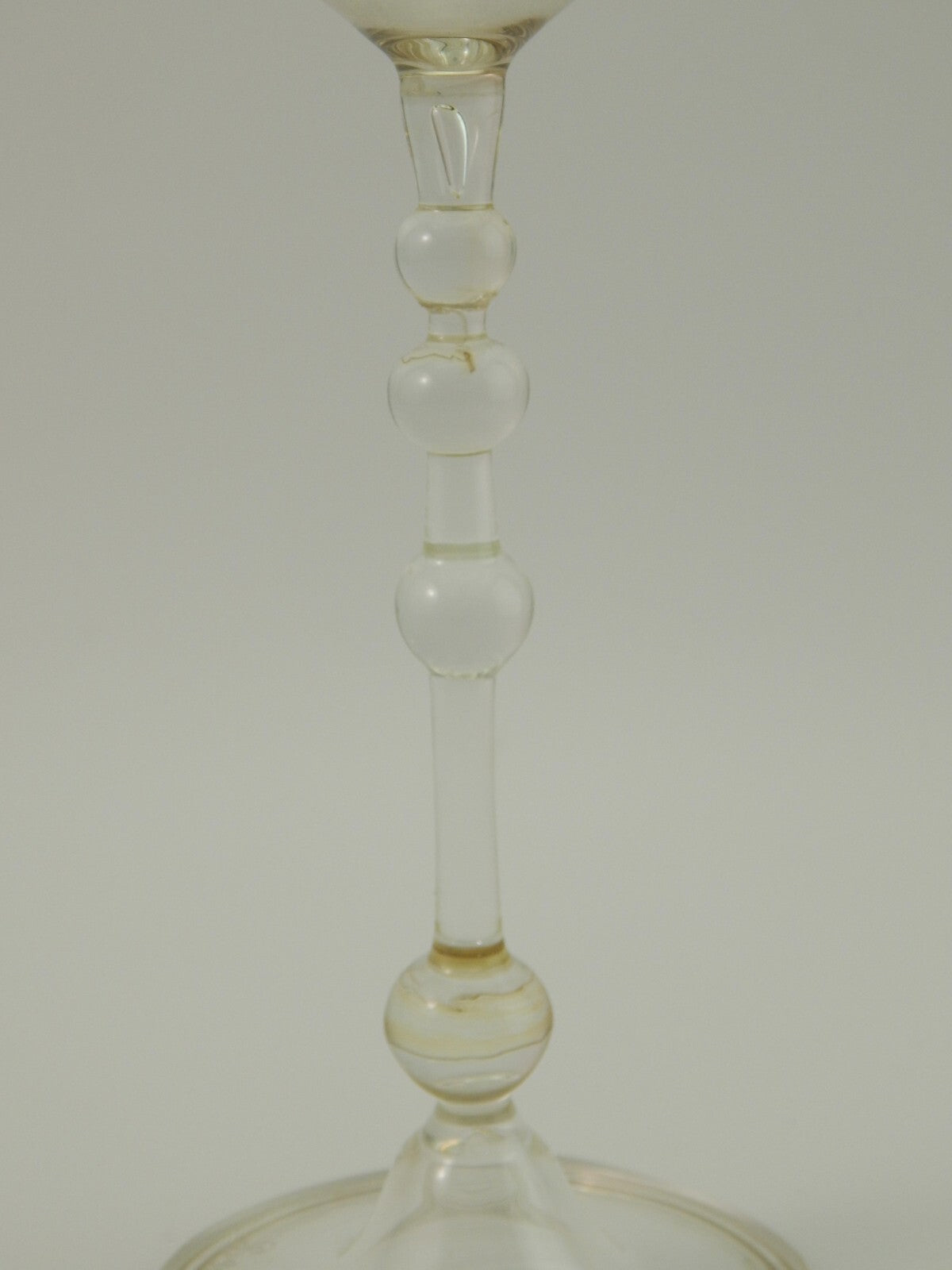 ANTICO RARISSIMO CALICE MURANO VETRO SOFFIATO ARTISTICO COLLEZIONE CM 22