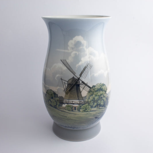 VASO GRANDE PORCELLANA ROYAL COPENHAGEN BING&GRONDAHL "Mulino Campagna" 8708-440