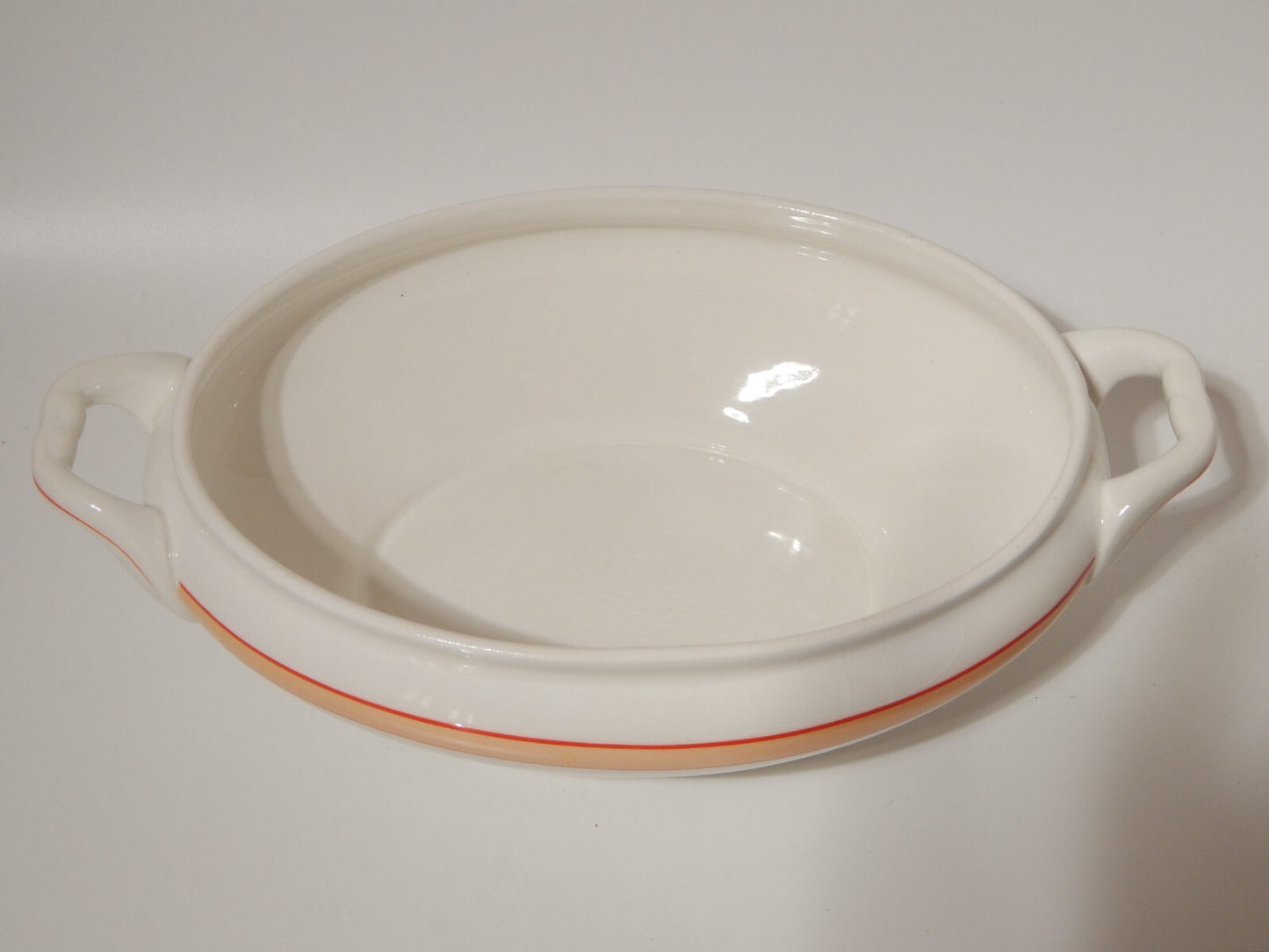 ANTICA RARA ZUPPIERA CENTROTAVOLA SOCIETÀ CERAMICA REVELLI LAVENO FASCIA ARANCIO