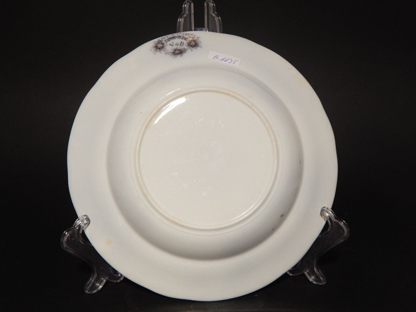 ANTICO PIATTO FONDO CERAMICA JARDINIERE VILLEROY & BOCH FINE '800 DIFETTO B1135