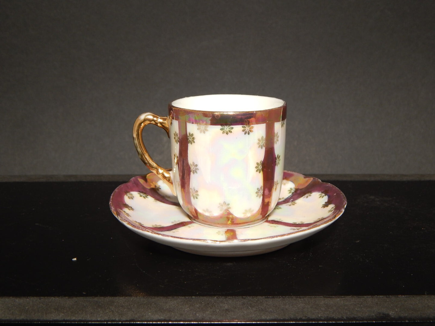 ANTICA LIBERTY PREZIOSA TAZZINA PORCELLANA GINORI 1896-1910 DECORO A LUSTRO