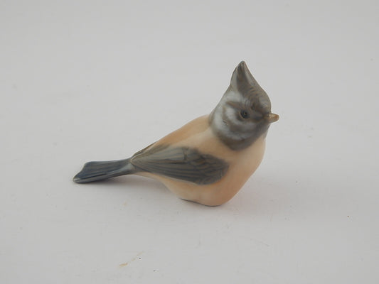 ROYAL COPENHAGEN ANTICA STATUINA PORCELLANA CINCIA DAL CIUFFO CRESTED TITMOUSE