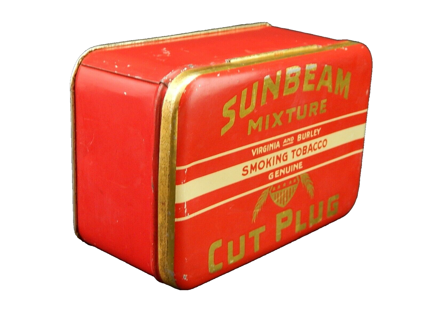 COLLEZIONE ANTICA SCATOLA LATTA SUNBEAM MIXTURE SMOKING TOBACCO VIRGINIA BURLEY
