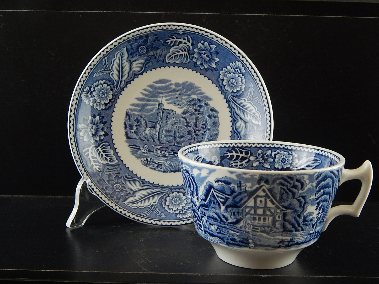 ANTICA TAZZA TE' CERAMICA POTTERY WOOD&SONS BURSLEM ENOCH1784RALPH1750 WOODLAND