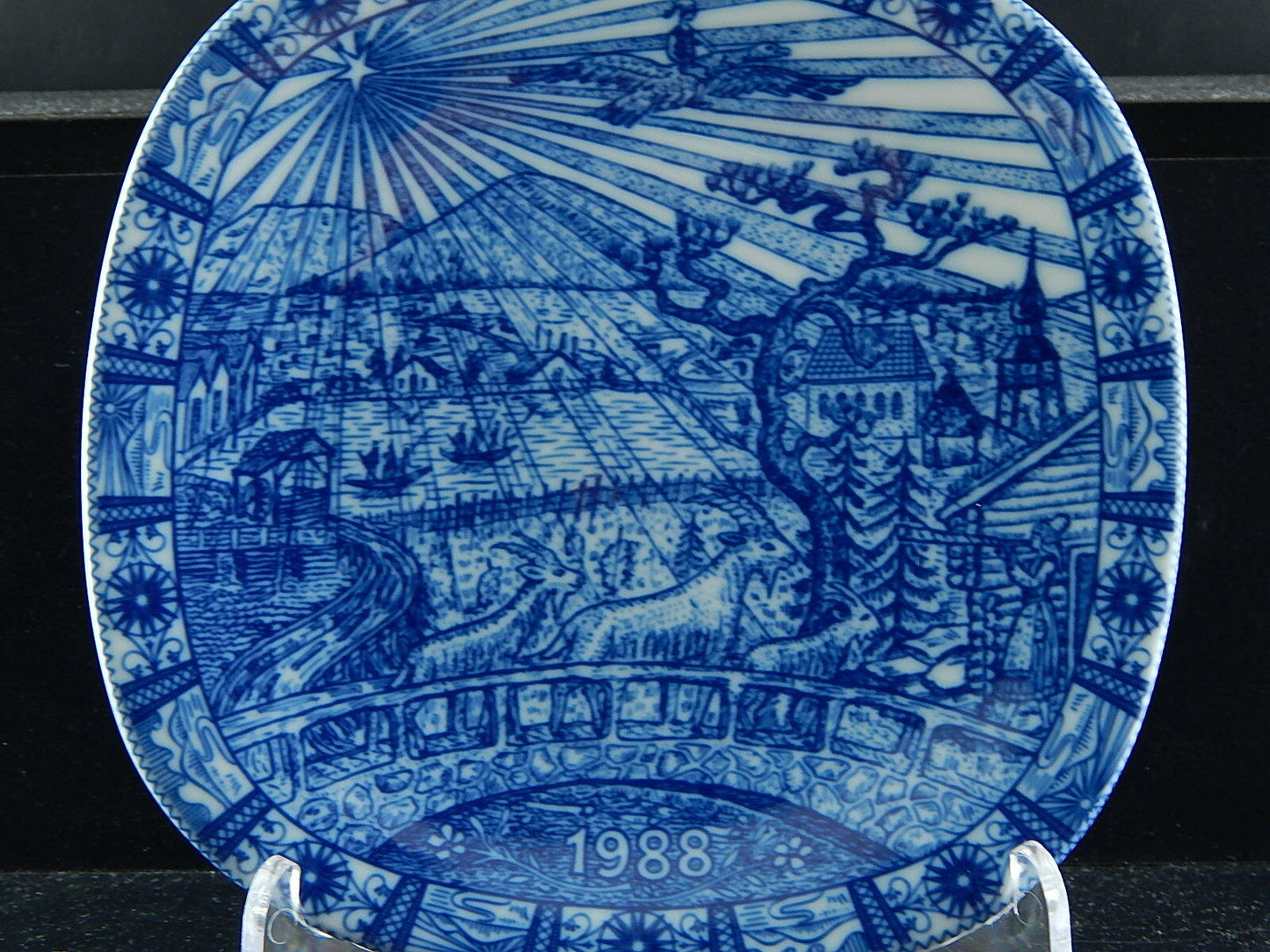 RORSTRAND PIATTO PORCELLANA NATALE 1988 PORCELAIN CHRISTMAS PLATE COLLEZIONE NEW