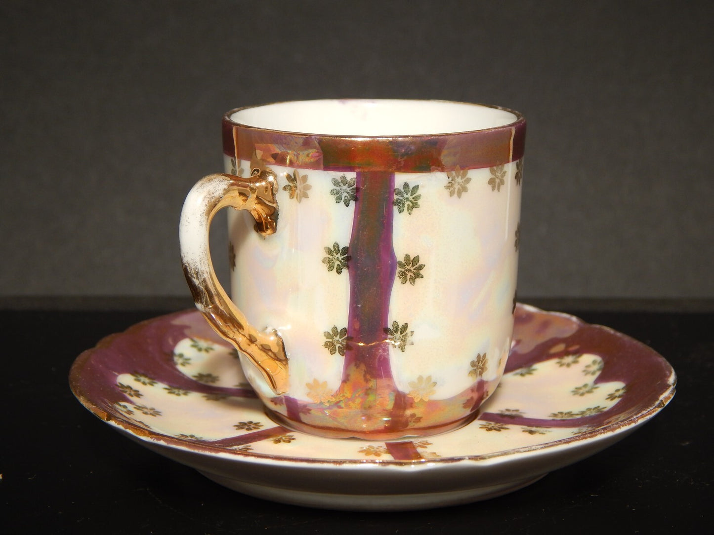 ANTICA LIBERTY PREZIOSA TAZZINA PORCELLANA GINORI 1896-1910 DECORO A LUSTRO