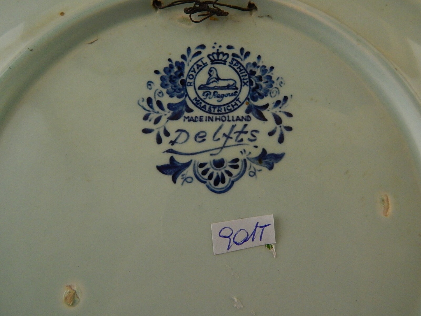 PIATTO PARATA PORCELLANA DELFTS ROYAL SPHINX PETRUS REGOUT MAASTRICHT CM 30