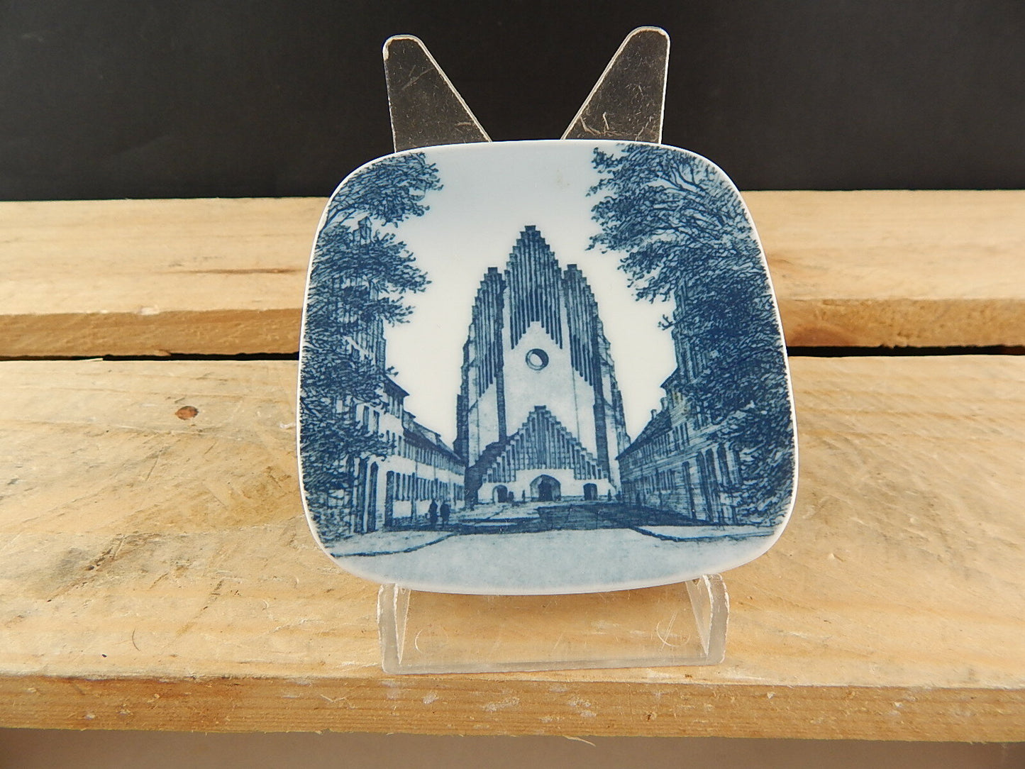 ROYAL COPENHAGEN BING&GRONDAHL PLAQUETTE PIATTINO PORCELLANA GRUNDTVIGS KIRKEN