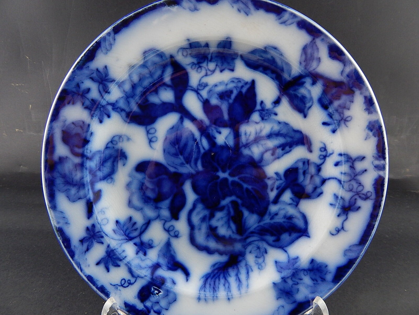ANTICO PIATTO NINFEE CERAMICA RICHARD MILANO FINE 800 FLOW BLUE WATER NYMPH 8738
