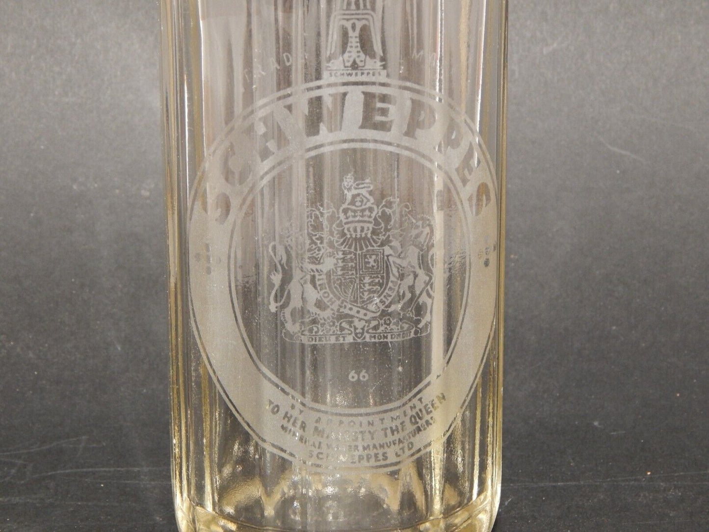 ANTICA RARA BOTTIGLIA IN VETRO SELTZ SIFONE PUBBLICITARIO SCHWEPPES