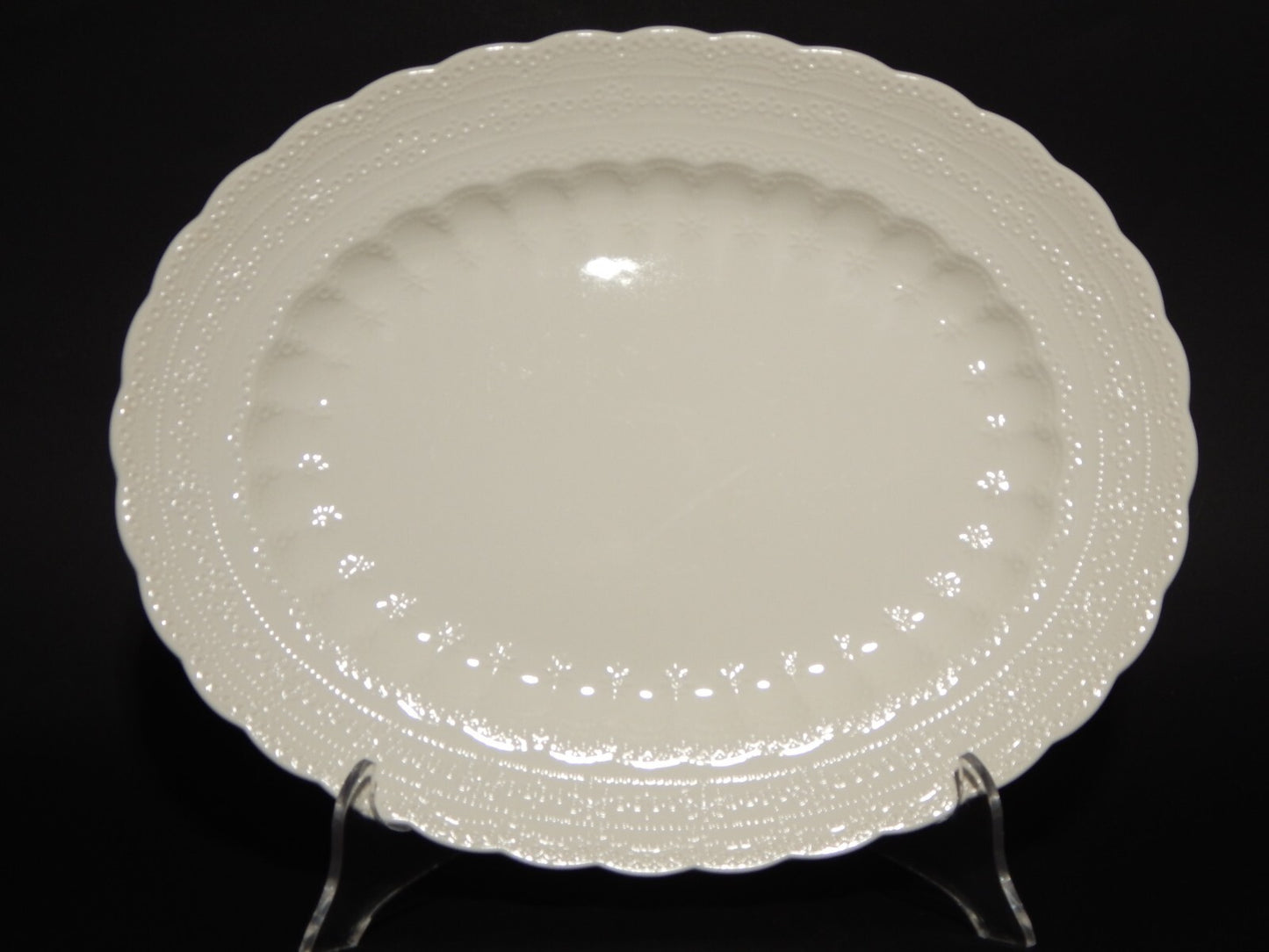 ANTICO VASSOIO PIATTO OVALE INGLESE SEMI PORCELLANA COPELAND SPODE'S JEWEL 1926