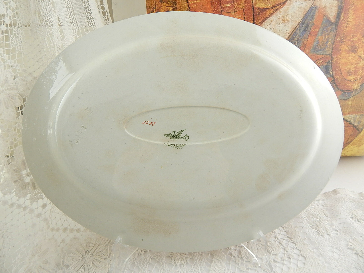 ANTICO ART NOUVEAU VASSOIO RAVIERA SOCIETÀ CERAMICA ITALIANA LAVENO GIRASOLI #