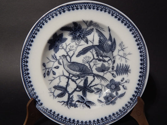 ANTICO ART NOUVEAU PIATTO PORCELLANA VILLEROY&BOCH METTLACH DECORO FASAN