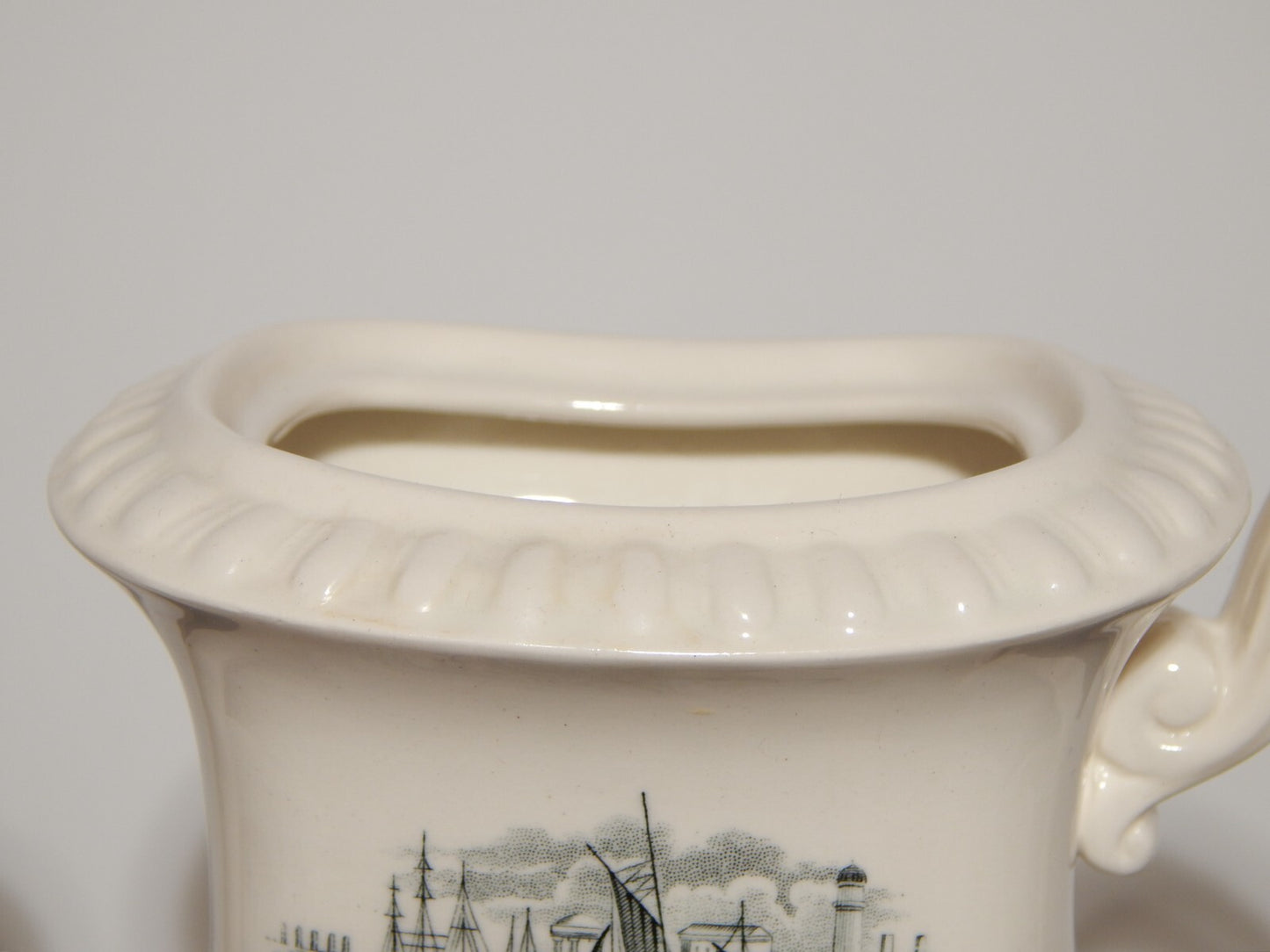 ANTICO SERVIZIO CAFFE' INGLESE SEMI PORCELLANA COPELAND SPODE PAESAGGIO MARINO