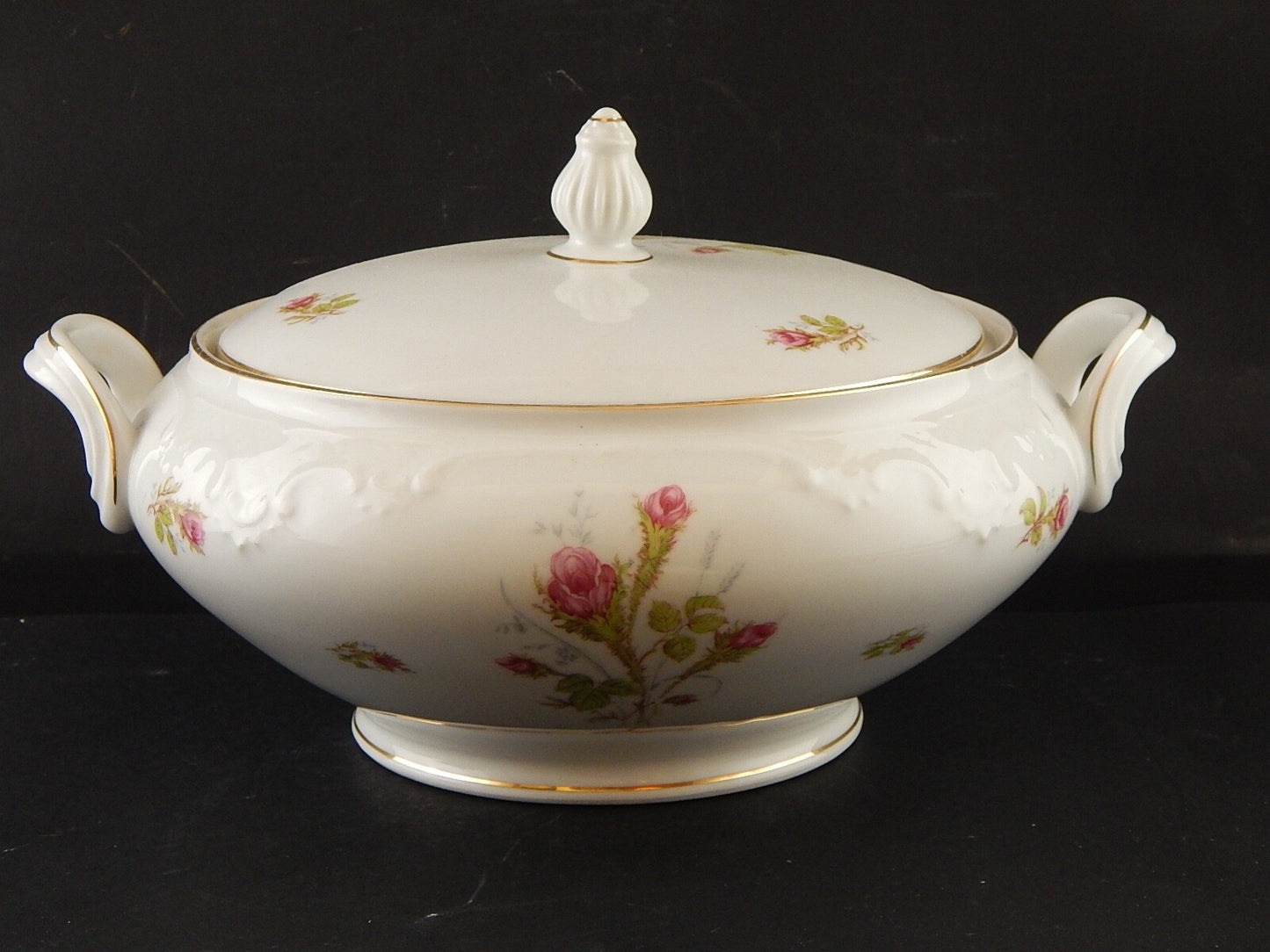 ROCAILLE RETRO' WINTERLING BAVARIA ZUPPIERA CENTROTAVOLA PORCELLANA ROSA CANINA