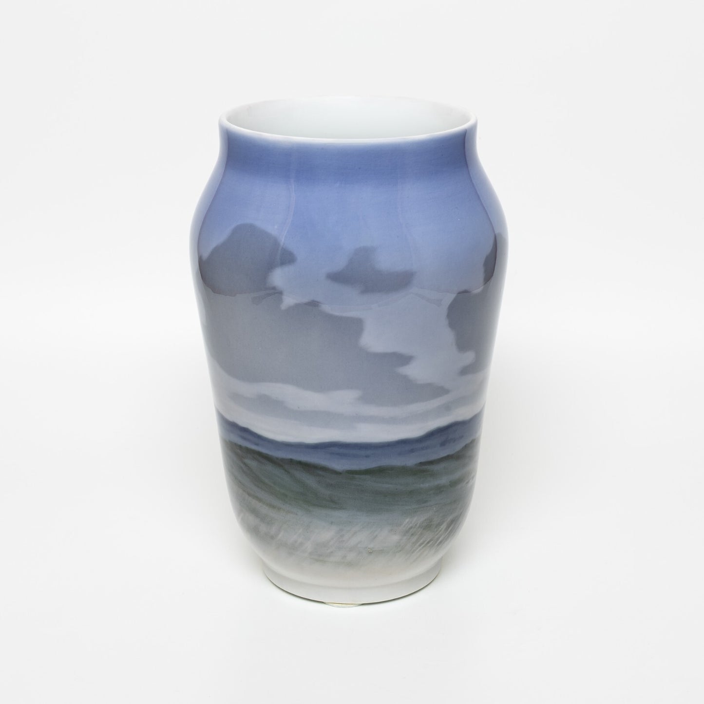 VASO PORCELLANA ROYAL COPENHAGEN "Cigni in Volo" ORIGINALE CM 26 DIFETTO