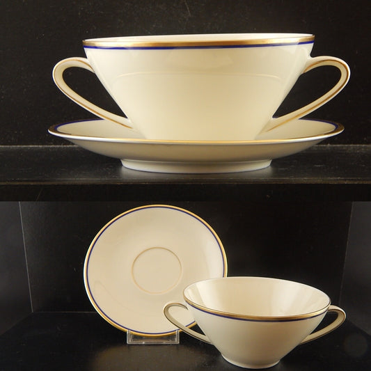 VINTAGE TAZZA DA BRODO STILE IMPERO PREZIOSA PORCELLANA JAEGER BAVARIA