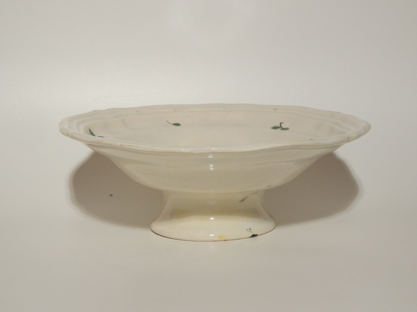 ANTICA ALZATA CENTROTAVOLA MAIOLICA CERAMICA LODIGIANA VECCHIA LODI DIPINTA