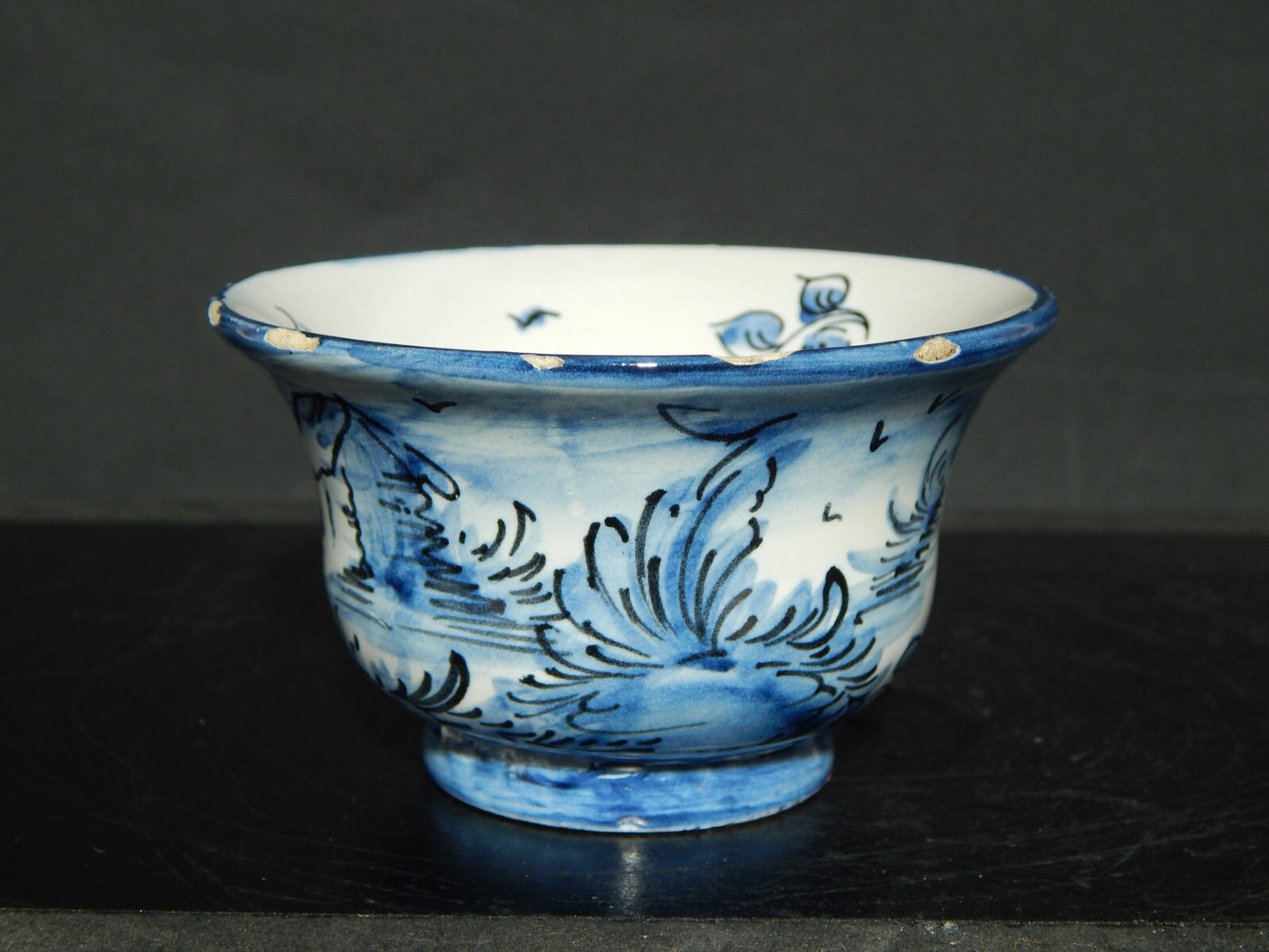 ANTICA TAZZA CERAMICA ALBISOLA ALBA DOCILIA FATTA E DIPINTA A MANO PRIMO 900