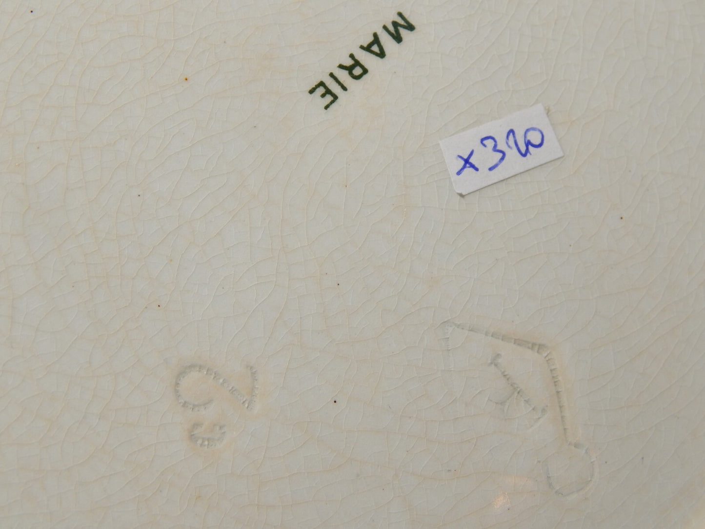 ANTICA RARA FRUTTIERA CENTROTAVOLA CERAMICA PETRUS REGOUT DECORO MARIE VERDE