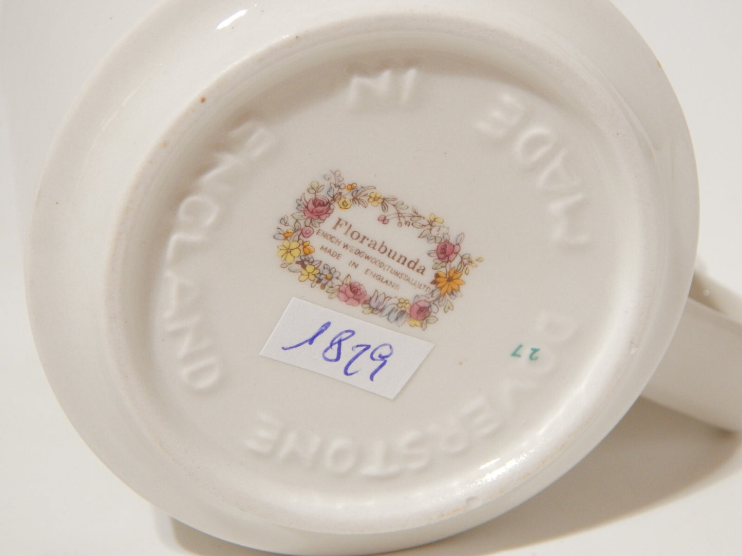 CERAMICA ENOCH WEDGWOOD TAZZONE BOTANICA FLORABUNDA PRIMULA ELATIOR MADE ENGLAND