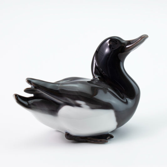 STATUINA PORCELLANA ROYAL COPENHAGEN BING&GRONDAHL "Anatra dal Ciuffo" CM 7x10x5