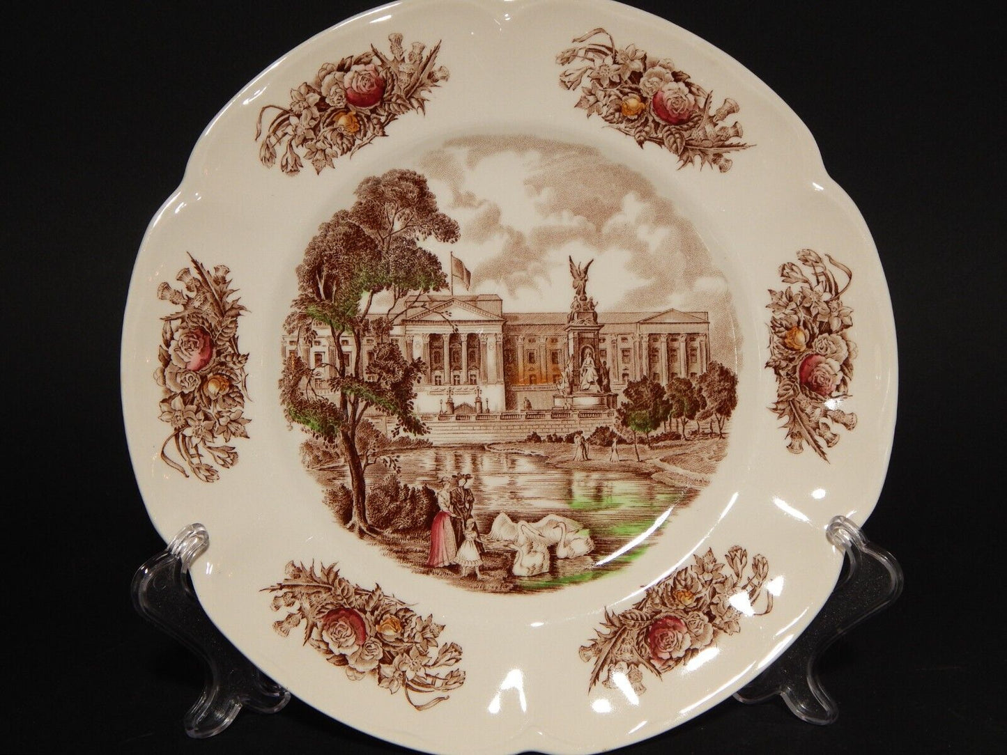 ANTICO PIATTO PORCELLANA JOHNSON BROS ROYAL HOMES OF BRITAIN BUCKINGHAM PALACE