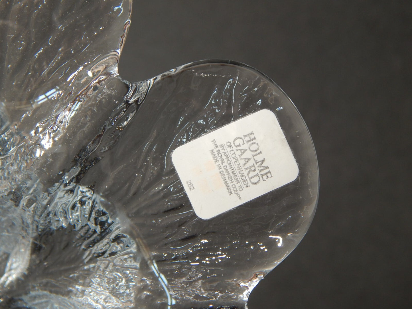 HOLMEGAARD PIATTO IN VETRO PORTA CANDELA MARGHERITA VINTAGE ANNI 70