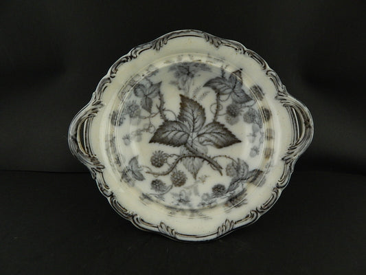 ANTICO AUTENTICA ALZATA CENTROTAVOLA PORCELLANA INGLESE VITTORIANA BERRY PATTERN