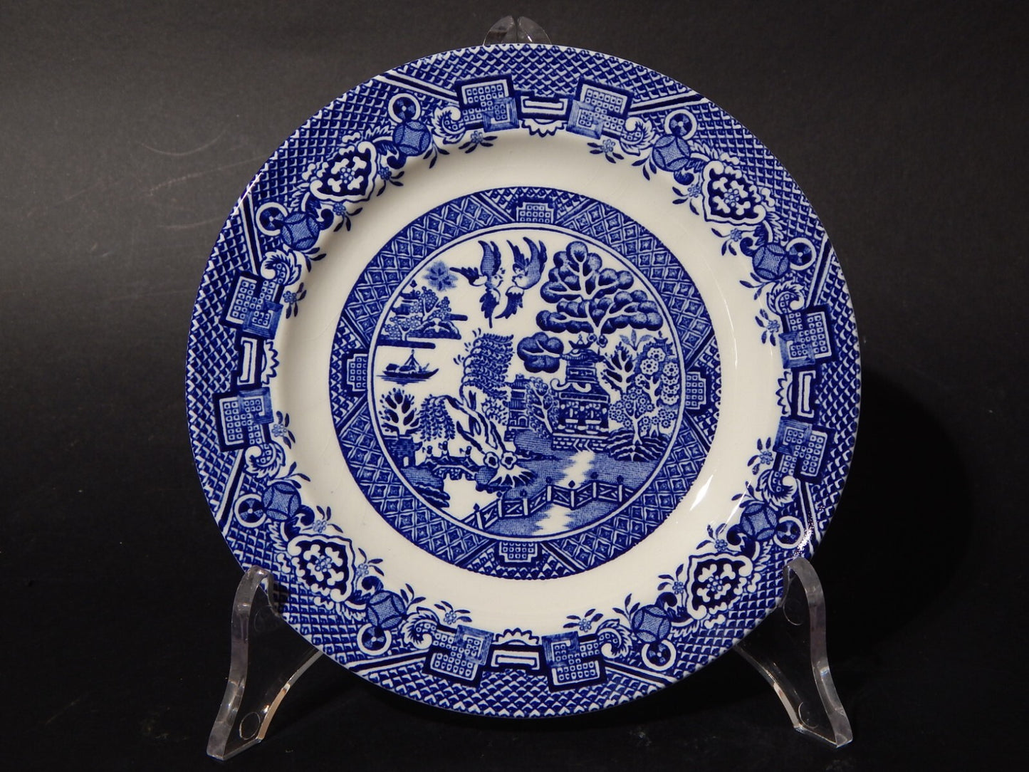 ANTICO TRIO TAZZA CERAMICA POTTERY WOOD&SONS BURSLEM ENOCH1784RALPH1750 WILLOW