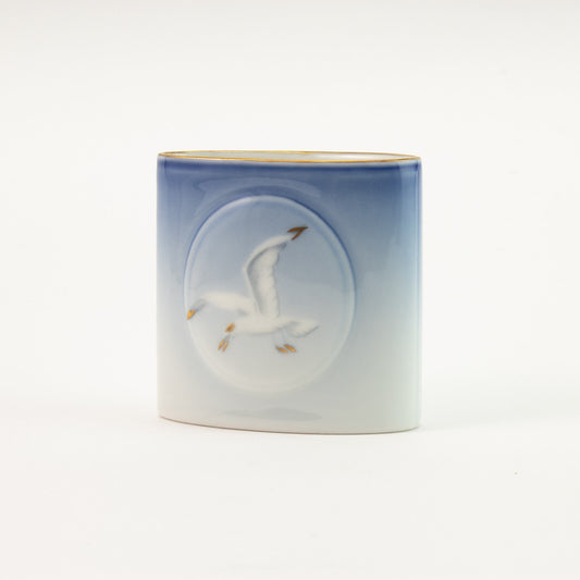 PORTA STUZZICADENTI PORCELLANA E ORO ZECCHINO GABBIANI BING&GRONDAHL 183