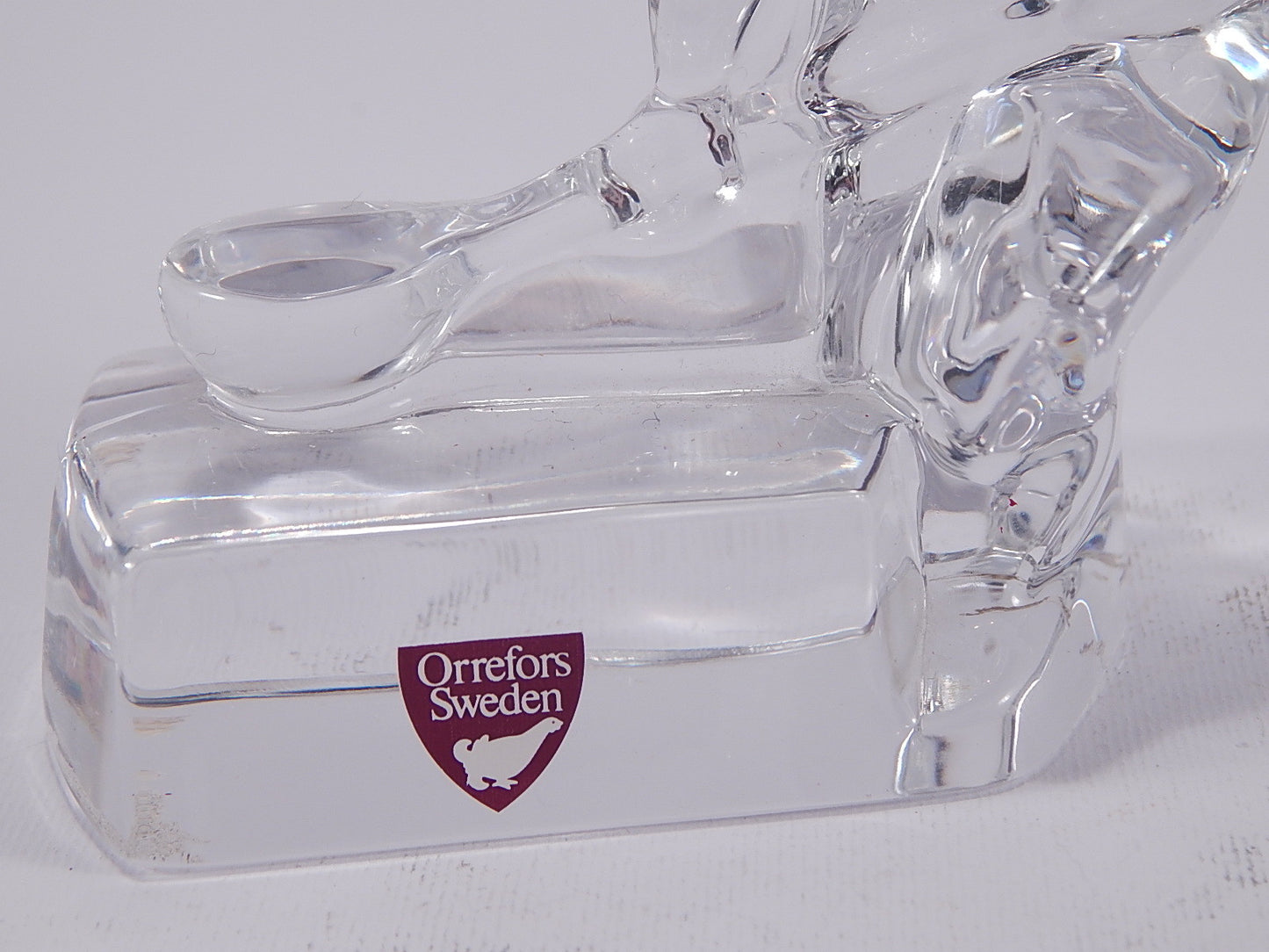 STATUINA CRISTALLO ORREFORS ART CRYSTAL GLASS SERIE "I MESTIERI DELL'UOMO"