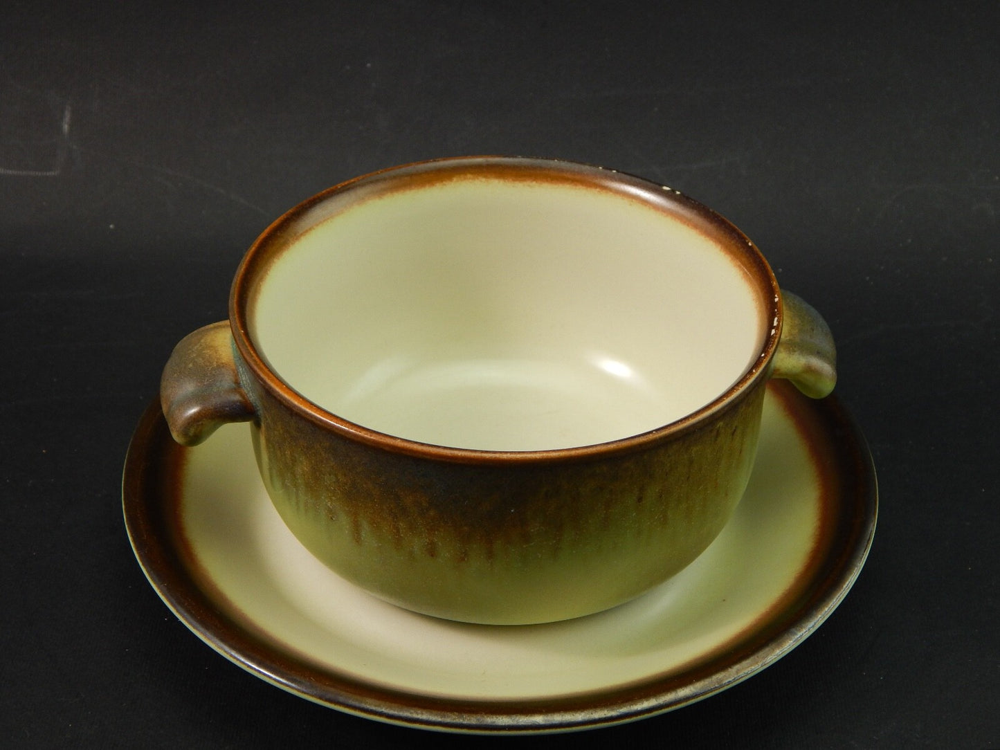 VINTAGE PORCELLANA MANCIOLI COLLEZIONE TUSCIA TAZZA DA BRODO #1898