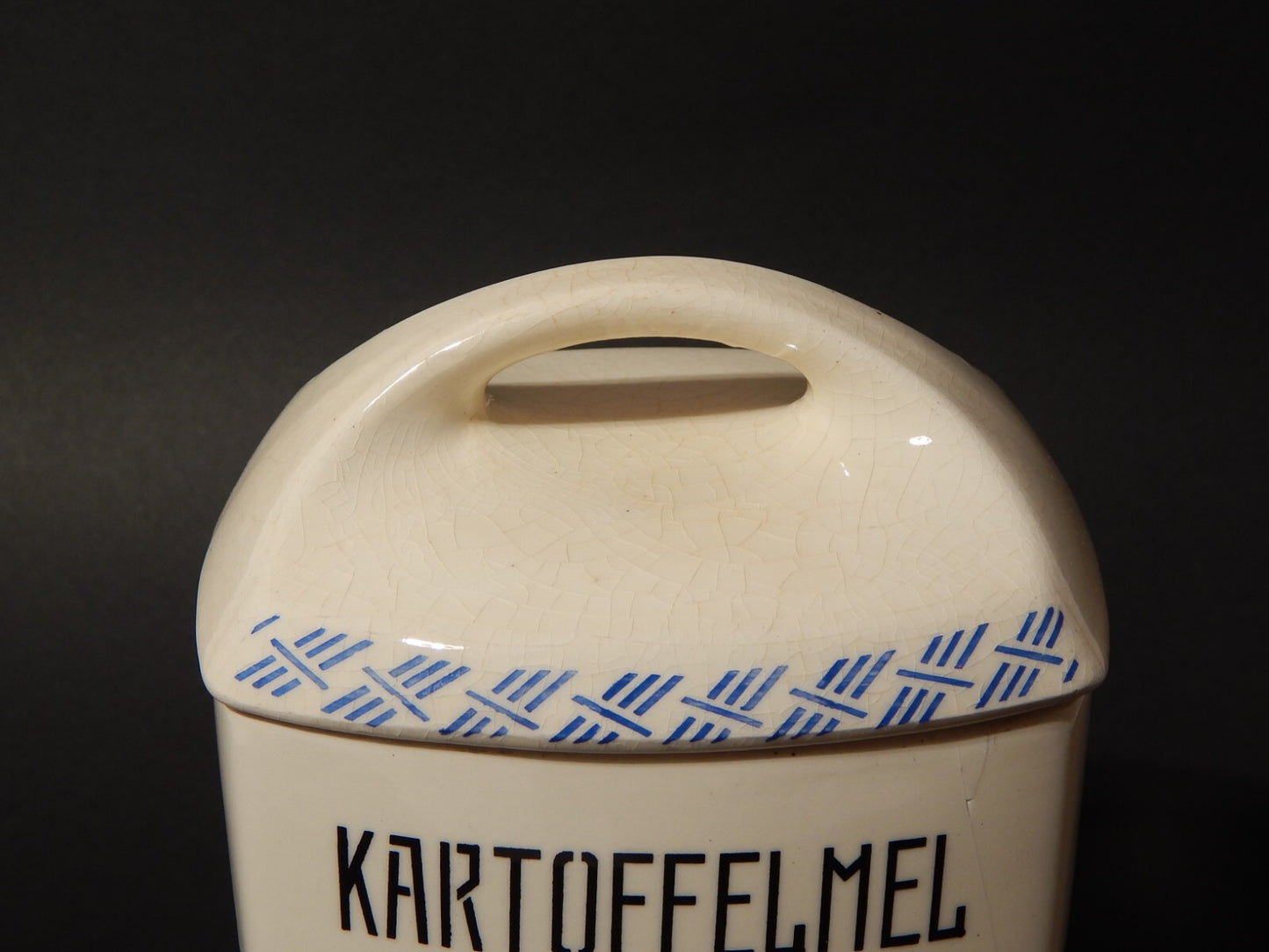 ART DECO VASO BARATTOLO CUCINA CERAMICA STAFFEL KARTOFFELMEL FECOLA PATATE