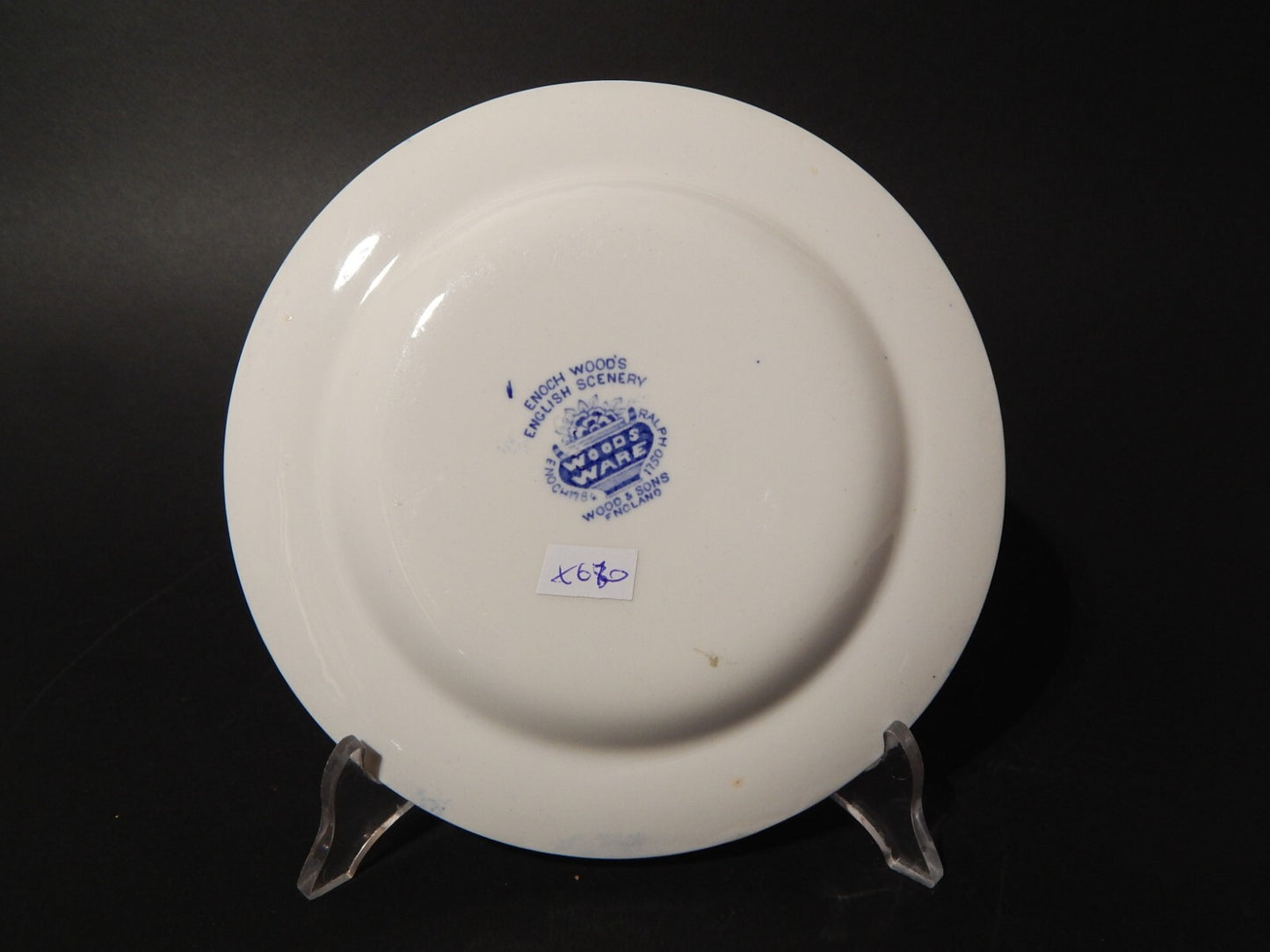 VINTAGE ENOCH WOOD'S ENGLISH SCENERY WOOD&SONS PIATTO DOLCE SEMI PORCELLANA #670