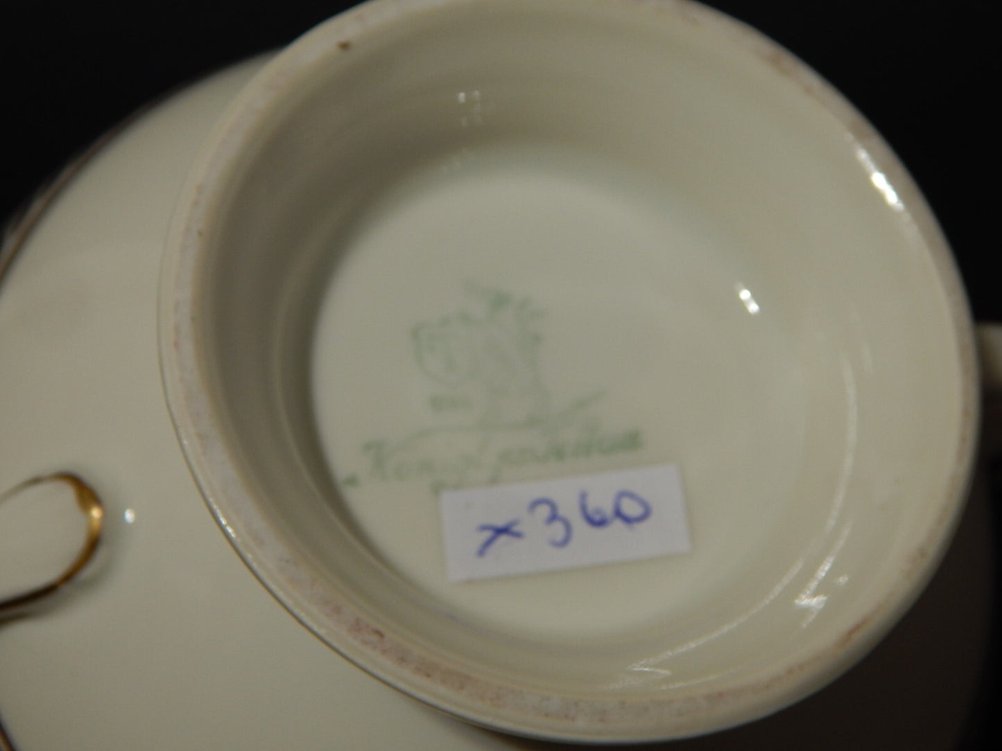 ANTICO SERVIZIO TE' PORCELLANA MODELLO IMPERO KONIGL.1794 ROYAL TETTAU