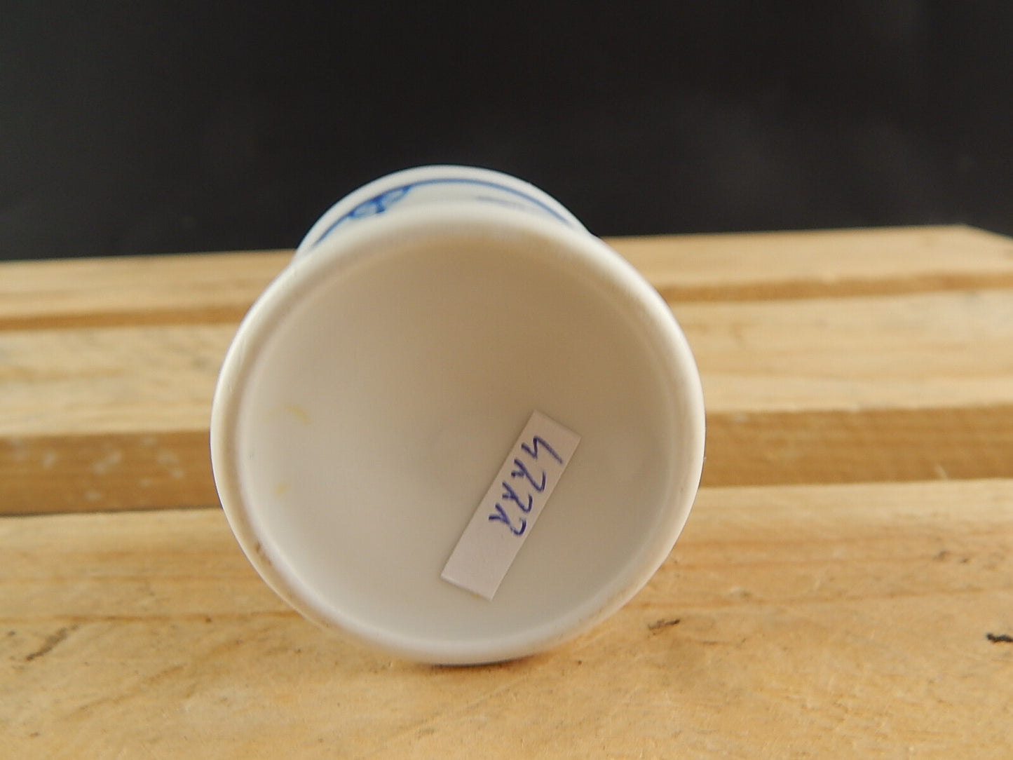 ANTICO PORTAUOVO PORCELLANA BIANCO BLU COBALTO WINTERLING BAVARIA BLUE FLUTED