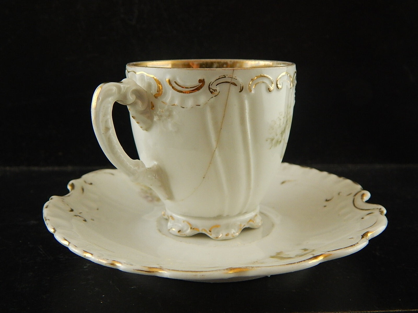 ANTICA PREZIOSA TAZZINA PORCELLANA BOEMA ART NOUVEAU PFEIFFER LOWENSTEIN A84