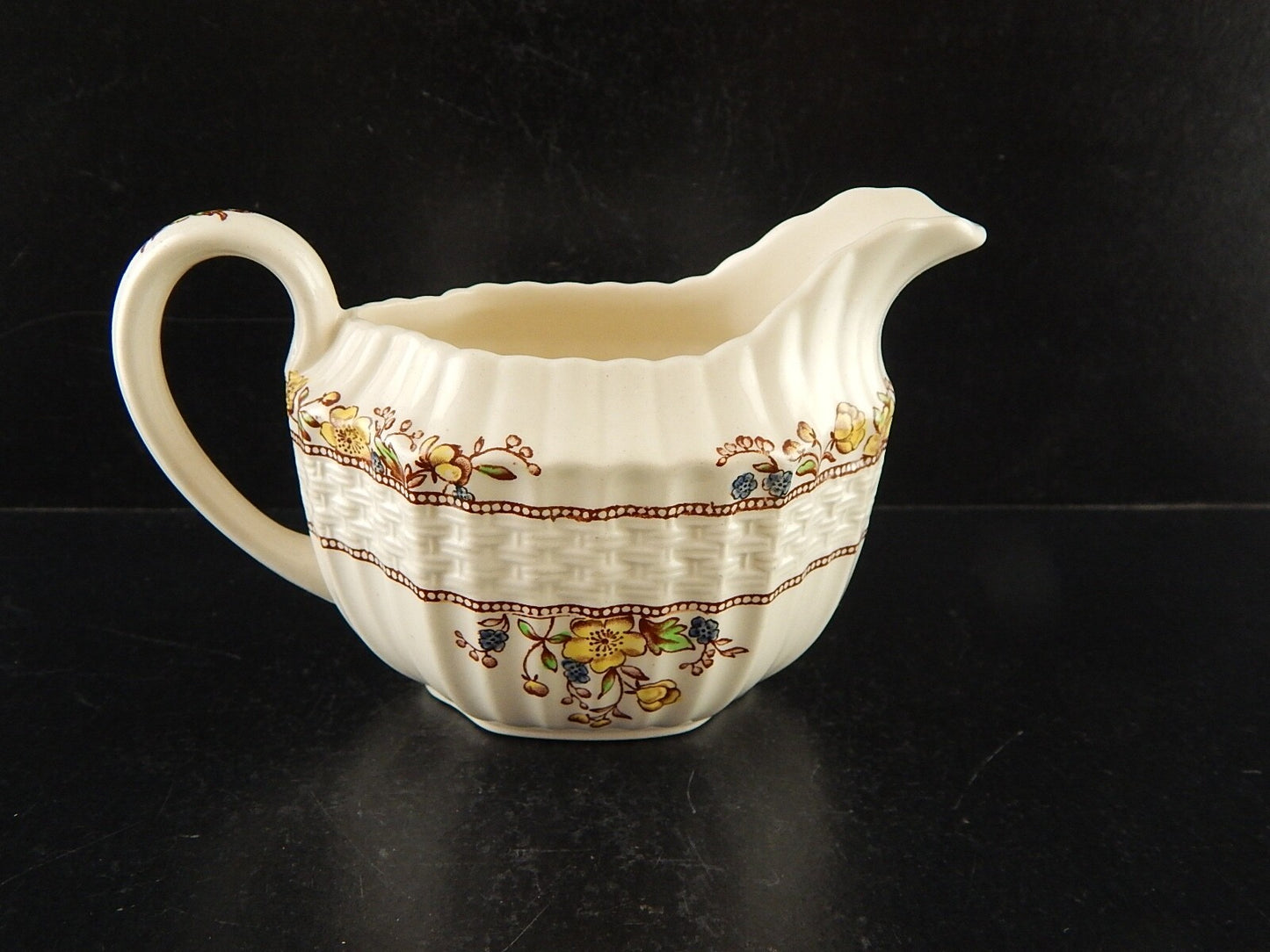 ANTICA LATTIERA INGLESE SEMI PORCELLANA COPELAND SPODE BUTTERCUP COLLECTION 1895