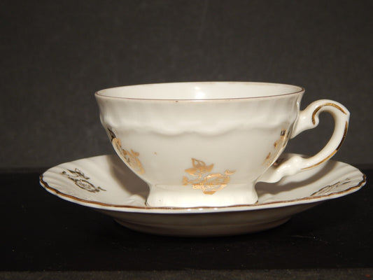 ANTICA ROCAILLE TAZZINA CAFFÈ PORCELLANA MITTERTEICH META' 900 U.S. ZONE GERMANY