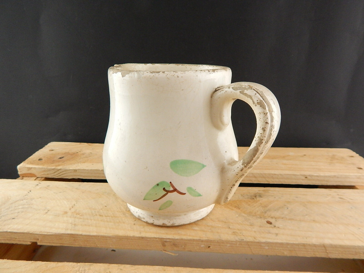 ANTICA RARA BROCCA CARAFFA VERSATOIO CERAMICA MAIOLICA F. MUSSO MONDOVI'