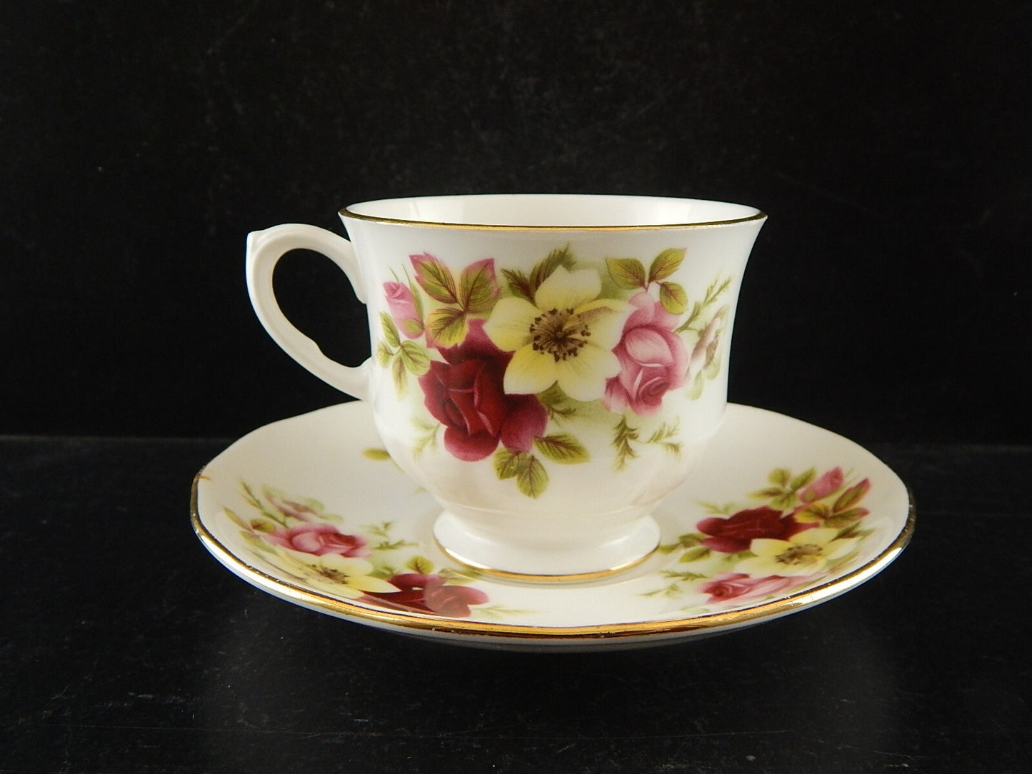 PREZIOSA PORCELLANA INGLESE RIDGWAY QUEEN ANNE TAZZA VINTAGE BONE CHINA A294