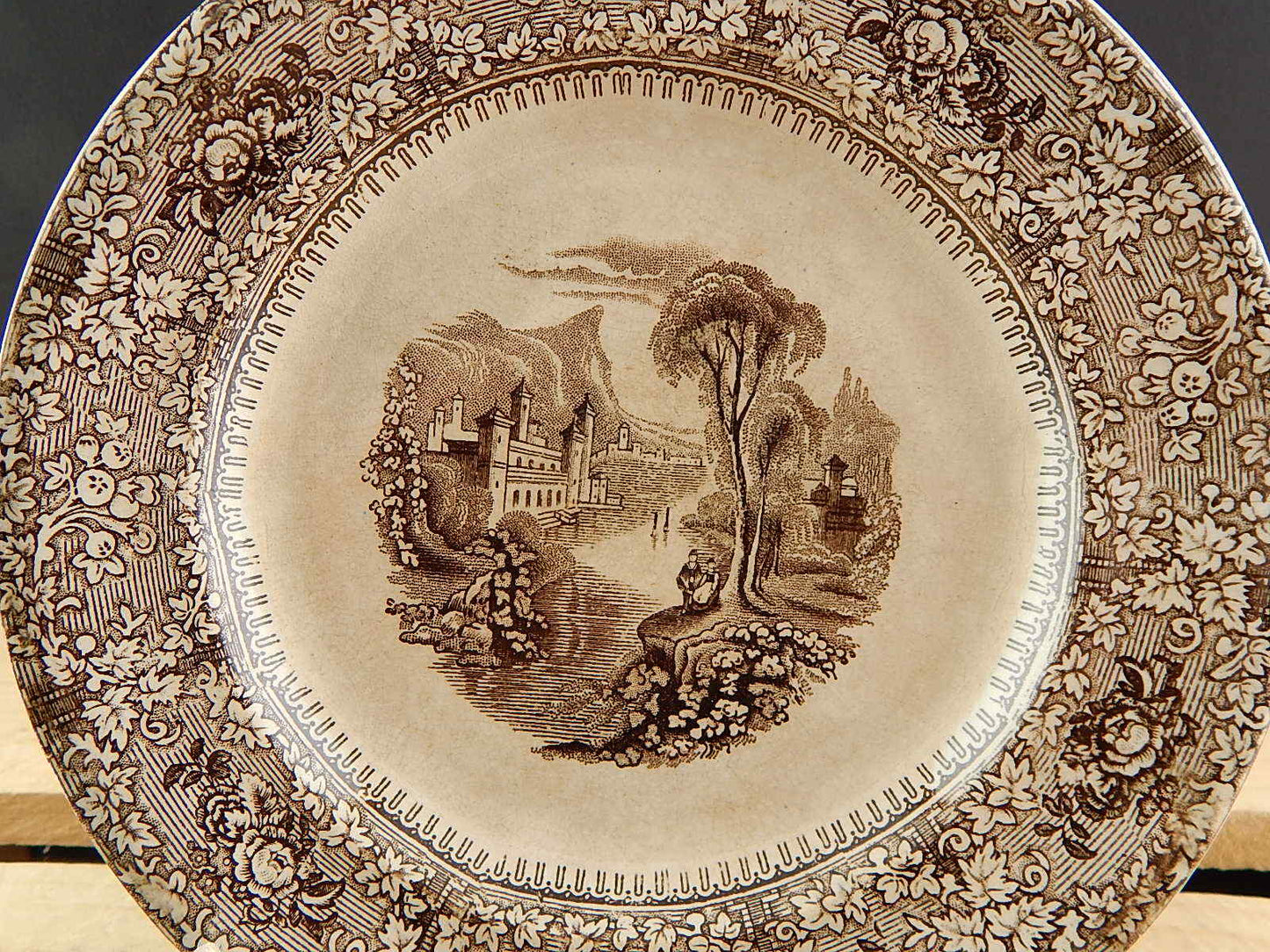 ANTICO 1800 PIATTO PORCELLANA CERAMICA PRIMAVESI & SONS SWANSEA NEWPORT & LONDON