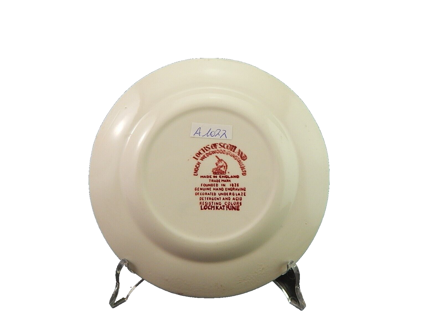 VINTAGE ENOCH WEDGWOOD LOCHS OF SCOTLAND RARO PIATTO DOLCE LOCH KATRINE