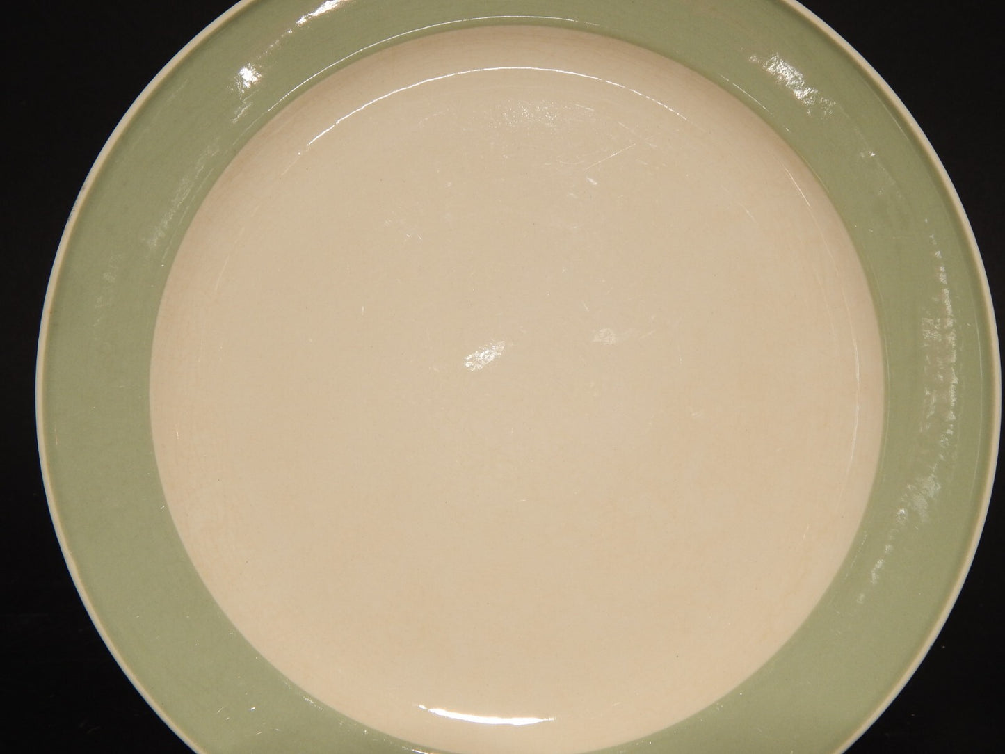 MODERNARIATO DEL 1946 VILLEROY&BOCH METTLACH PIATTO PIANO CERAMICA FASCIA VERDE