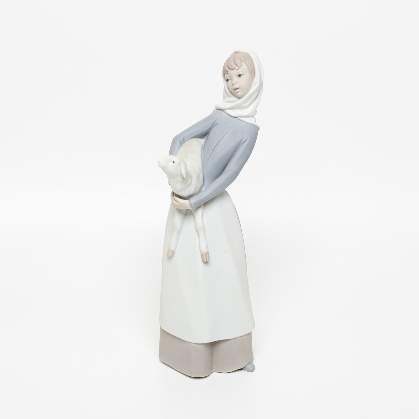 STATUINA PORCELLANA LLADRO "Ragazza con Agnello" 4584 CM 28x10x9 FINITURA MATTE